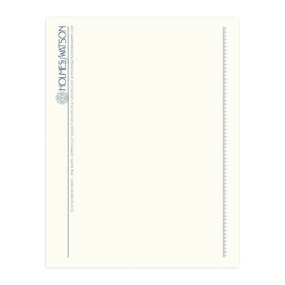 Custom 1 & 2 Color Letterhead, 8.5 x 11, CLASSIC CREST® Natural White 24# Stock, 1 Custom Ink, Rai