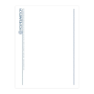 Custom 1 & 2 Color Letterhead, 8.5 x 11, White ENVIRONMENT® 100% Post Consumer 80# Text Stock, 1 C