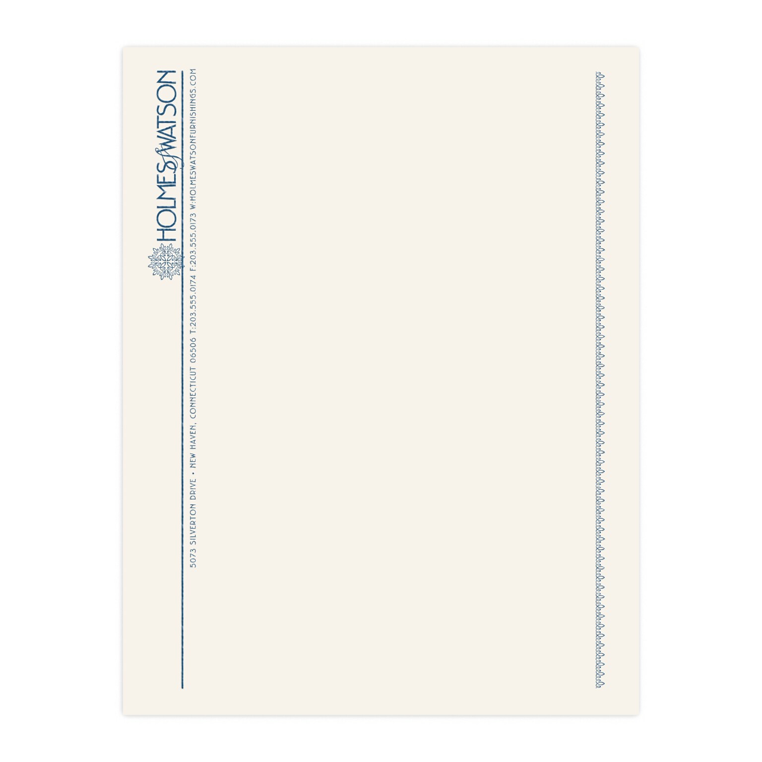 Custom 1 & 2 Color Letterhead, 8.5 x 11, ENVIRONMENT® Natural White 24# Stock, 1 Custom Ink, Raised Print