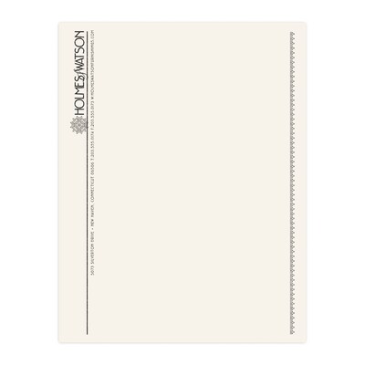 Custom 1 & 2 Color Letterhead, 8.5 x 11, ENVIRONMENT® Natural White 24# Stock, 1 Standard Ink, Rai