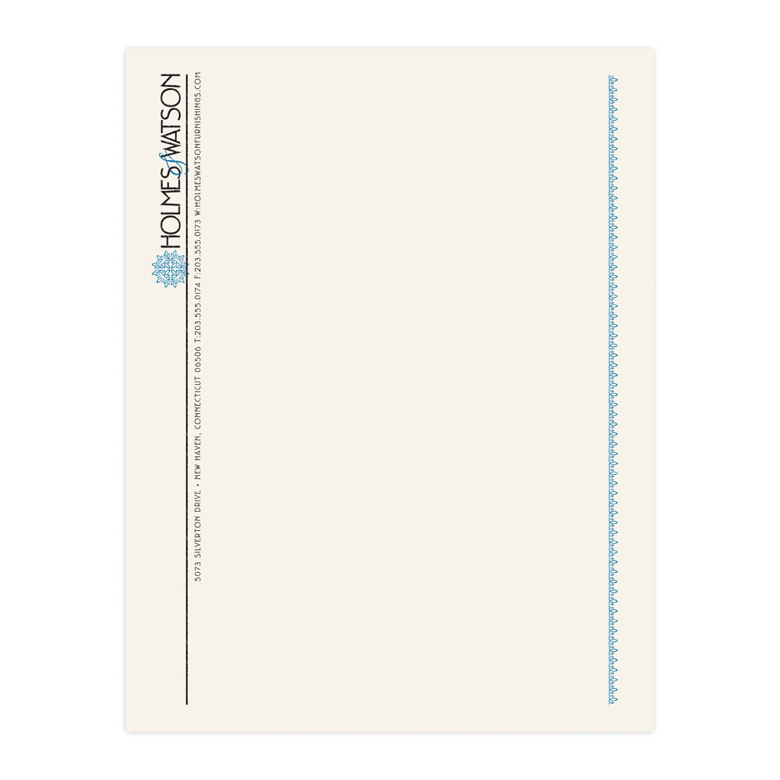 Custom 1 & 2 Color Letterhead, 8.5 x 11, ENVIRONMENT® Natural White 24# Stock, 2 Standard Inks, Raised Print