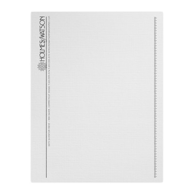 Custom 1 & 2 Color Letterhead, 8.5 x 11, CLASSIC® Linen Antique Gray 24# Stock, 1 Standard Ink, Ra