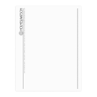 Custom 1 & 2 Color Letterhead, 8.5 x 11, Economy White Smooth 24# Stock, 1 Standard Ink, Flat Prin