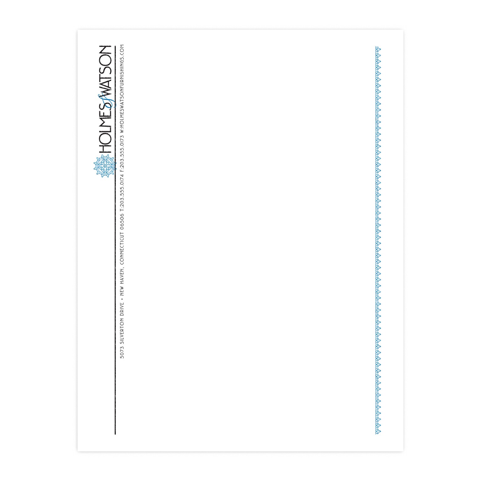 Custom 1 & 2 Color Letterhead, 8.5 x 11, ENVIRONMENT® Ultra Bright White 24# Stock, 2 Standard Inks, Flat Print