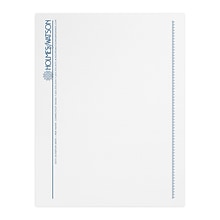 Custom 1 & 2 Color Letterhead, 8.5 x 11, CLASSIC® Linen Solar White 24# Stock, 1 Custom Ink, Flat