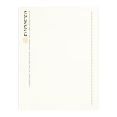 Custom 1 & 2 Color Letterhead, 8.5 x 11, CLASSIC® Linen Natural White 24# Stock, 1 Standard and 1