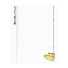 Custom Full Color Letterhead, 8.5 x 11, Economy White Smooth 24# Stock, Raised Print