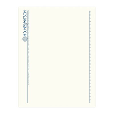 Custom 1 & 2 Color Letterhead, 8.5 x 11, CLASSIC CREST® Natural White 24# Stock, 1 Custom Ink, Fla