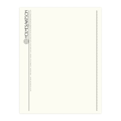 Custom 1 & 2 Color Letterhead, 8.5 x 11, CLASSIC CREST® Natural White 24# Stock, 1 Standard Ink, F