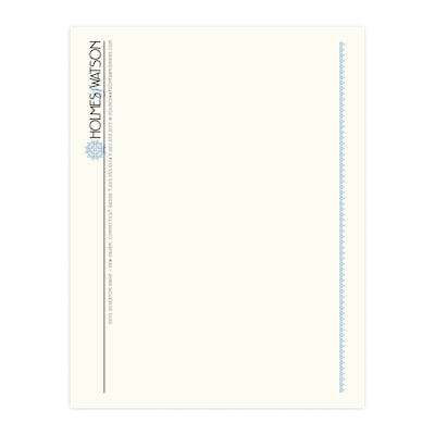 Custom 1 & 2 Color Letterhead, 8.5 x 11, CLASSIC CREST® Natural White 24# Stock, 2 Standard Inks,