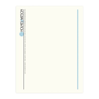 Custom 1 & 2 Color Letterhead, 8.5 x 11, CLASSIC CREST® Natural White 24# Stock, 2 Standard Inks,