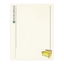 Custom Full Color Letterhead, 8.5 x 11, CLASSIC® Laid Natural White 24# Stock, Raised Print