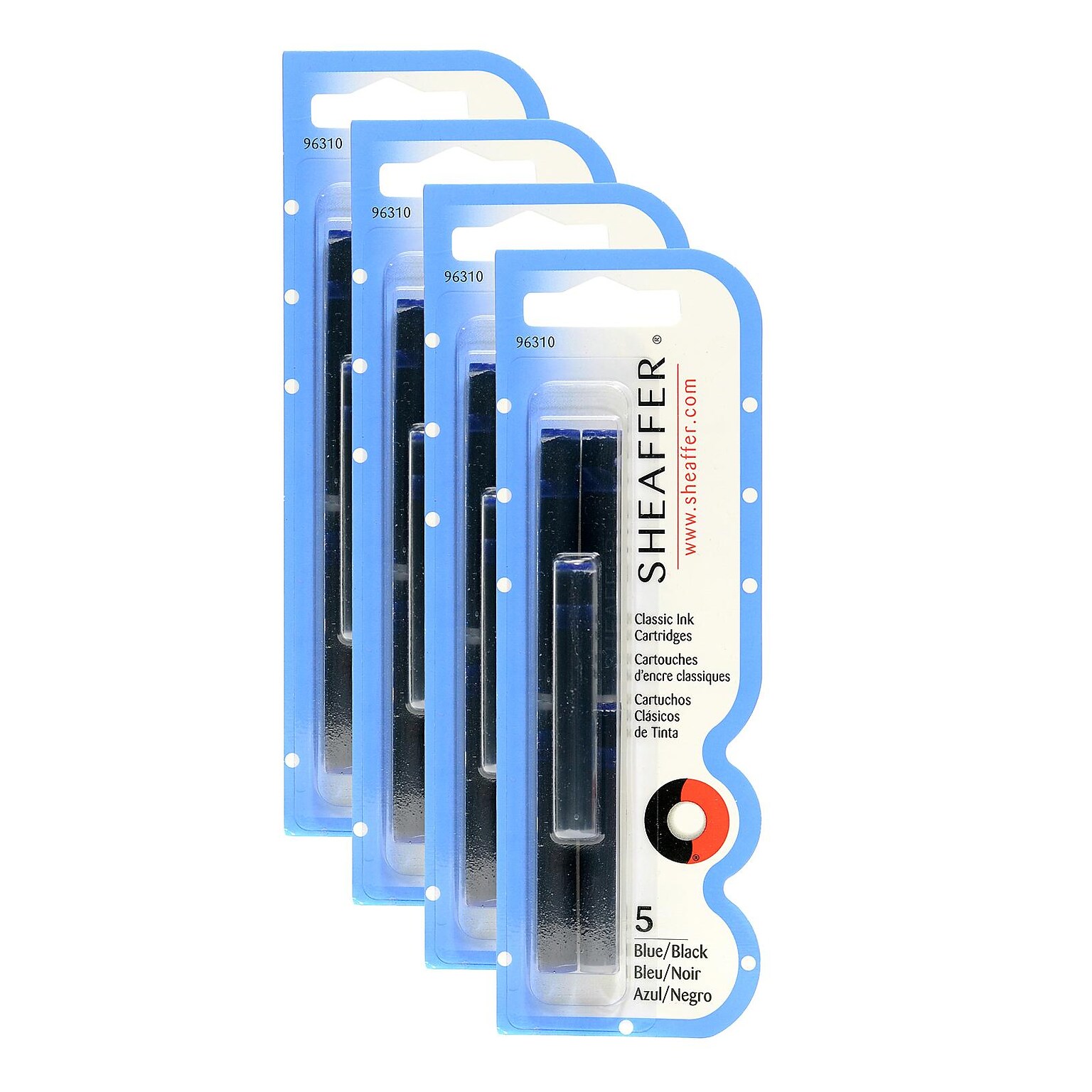 Sheaffer Calligraphy Ink Cartridges, Blue/Black, 4 Packs of 5