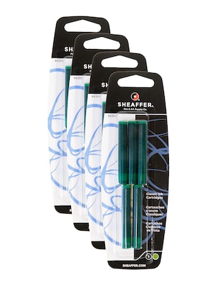 Sheaffer Calligraphy Ink Cartridges Green [Pack Of 4] (4PK-96350)