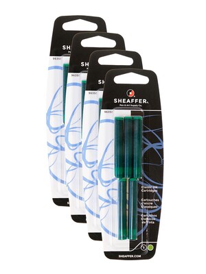 Sheaffer Calligraphy Ink Cartridges Green [Pack Of 4] (4PK-96350)