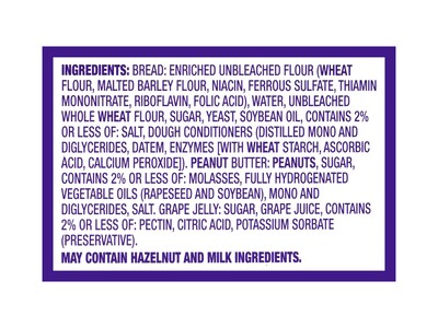Smuckers Uncrustables Peanut Butter & Grape Jelly Sandwich, 2 oz., 2/Box (903-00135)