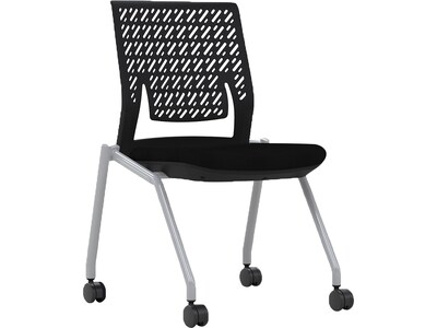 Safco Thesis Flex Plastic Back Fabric Training Chair, Black 2/Pack (KTX2)