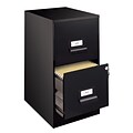 2-Drawer Light Duty Vertical File Cabinet, Locking, Letter, Black, 18D (24576)