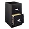 Quill Brand® 2-Drawer Light Duty Vertical File Cabinet, Locking, Letter, Black, 18D (24576)