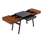 Techni Mobili Expandable 51" MDF Table Desk, Gray/Mahogany (RTA-1854-MAH)
