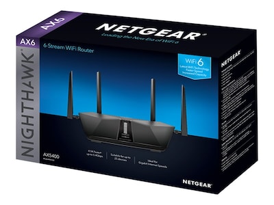 Netgear Nighthawk AX5400 Dual Band Gaming Router, Black (RAX50-100NAS)