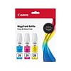 Canon GI-20 Cyan/Magenta/Yellow Standard Yield Ink Cartridge, 3/Pack (3394C003)