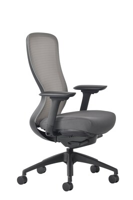Quill Brand® Ayalon Fabric Seat Satellite Mesh Task Chair, Gray  (V-AYALON-SAT-GY)