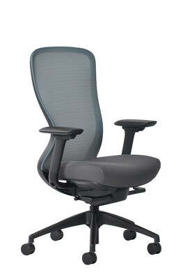 Quill Brand® Ayalon Fabric Seat Scuba Blue Mesh Task Chair, Gray  (V-AYALON-BLU-GY)