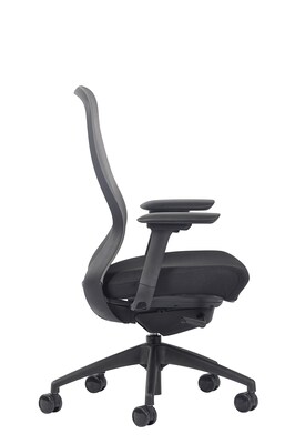 Quill Brand® Ayalon Fabric Seat Gargoyle Mesh Task Chair, Black  (V-AYALON-GAR-BK)