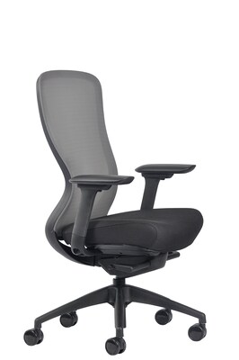 Quill Brand® Ayalon Fabric Seat Gargoyle Mesh Task Chair, Black  (V-AYALON-GAR-BK)