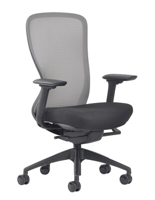 Quill Brand® Ayalon Fabric Seat Satellite Mesh Task Chair, Black  (V-AYALON-SAT-BK)