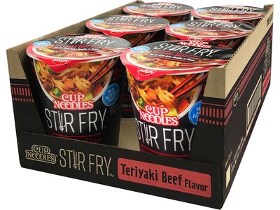 Nissin Hot and Spicy Noodles, Chicken, 3.32 oz., 6/Carton (19661)