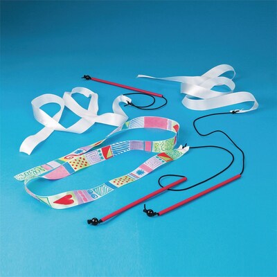S&S Color-Me Ribbon Wand, 24/Pack
