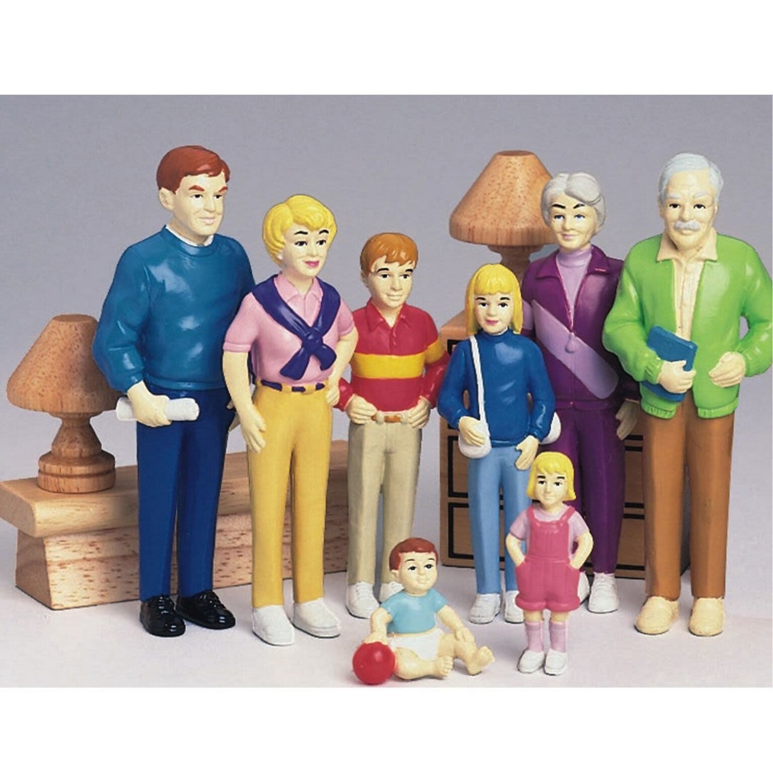 Marvel Education Caucasian Family Figures, 8/Set