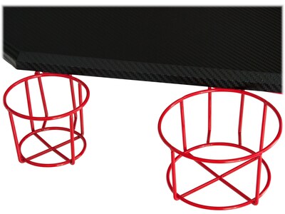 Techni Sport Stryker 50" Computer Desk, Red/Black (RTA-TS201-RED)