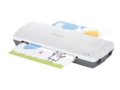 Swingline Inspire Plus Thermal or Cold Laminator, 9 Wide, White/Gray (1701857CM)