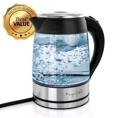 Retro Electric Kettle Stainless Steel 1.8L Tea Kettle, Hot Water