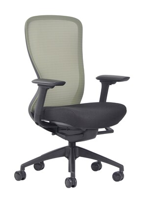 Quill Brand® Ayalon Fabric Seat Lime Punch Mesh Task Chair, Black  (V-AYALON-LIM-BK)