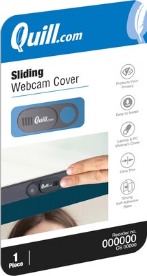 Quill Brand® Slide Series Webcam Cover - Black