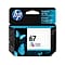 HP 67 Tri-Color Standard Yield Ink Cartridge (3YM55AN#140), print up to 100 pages