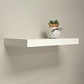 Eden Grove Floating Single Wall Shelf, 48W, White (0191801)