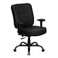 Flash Furniture HERCULES Series Leather/Faux Leather Office Big & Tall Chair, Black (WL735SYGBKLEAA)