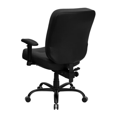 Flash Furniture HERCULES Series Leather/Faux Leather Office Big & Tall Chair, Black (WL735SYGBKLEAA)