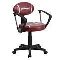 Flash Furniture Vinyl Football Task Chair With Arms, Red
