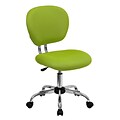 Flash Furniture Beverly Armless Ergonomic Mesh Swivel Mid-Back Padded Task Office Chair, Apple Green (H2376FGN)