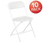 Flash Furniture HERCULES Plastic Office Chair, White, 10/Pack (LE-L-3-WHITE-GG)