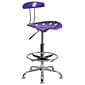 Flash Furniture Low Back Polymer Drafting Stool With Tractor Seat, Vibrant Violet