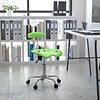 Flash Furniture Elliott Armless Plastic and Chrome Task Office Chair with Tractor Seat, Apple Green