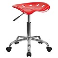 Flash Furniture Vibrant Tractor Seat Stool, Red