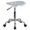 Flash Furniture Vibrant Tractor Seat Stool, Silver